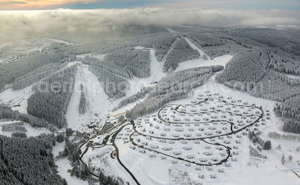 Aerial photograph Winterberg - View at the Landal Holiday park at the Winertberger Büre in Winterberg in the federal state North Rhine-Westphalia