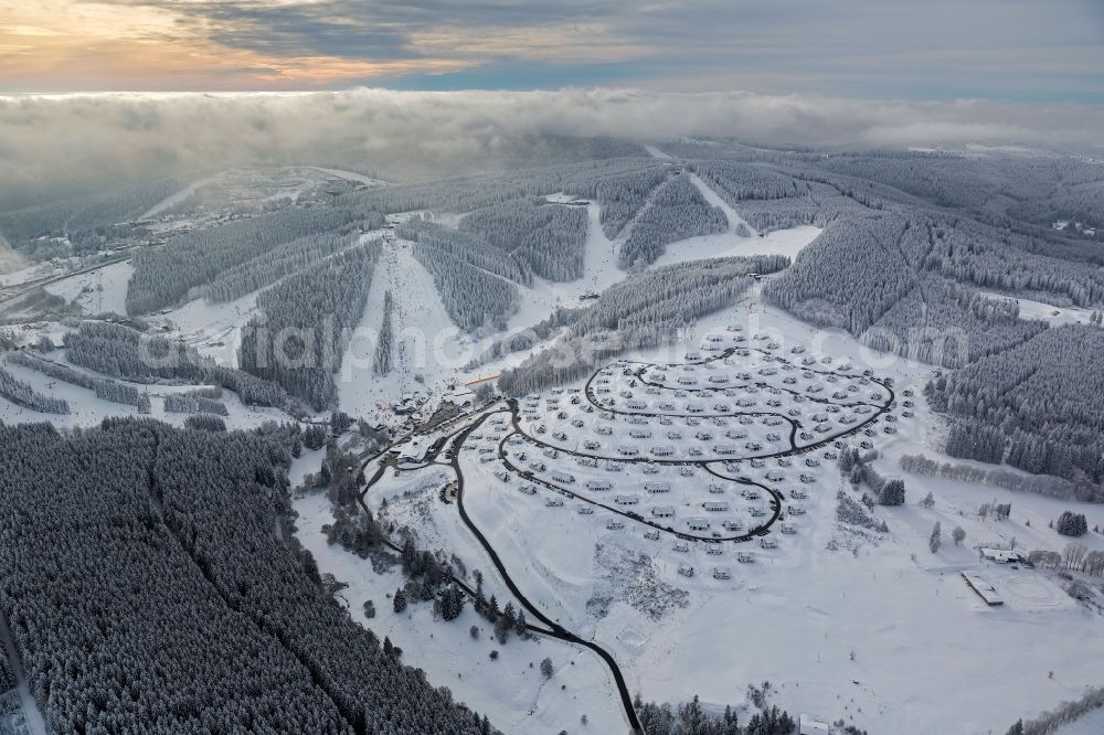 Winterberg from above - View at the Landal Holiday park at the Winertberger Büre in Winterberg in the federal state North Rhine-Westphalia