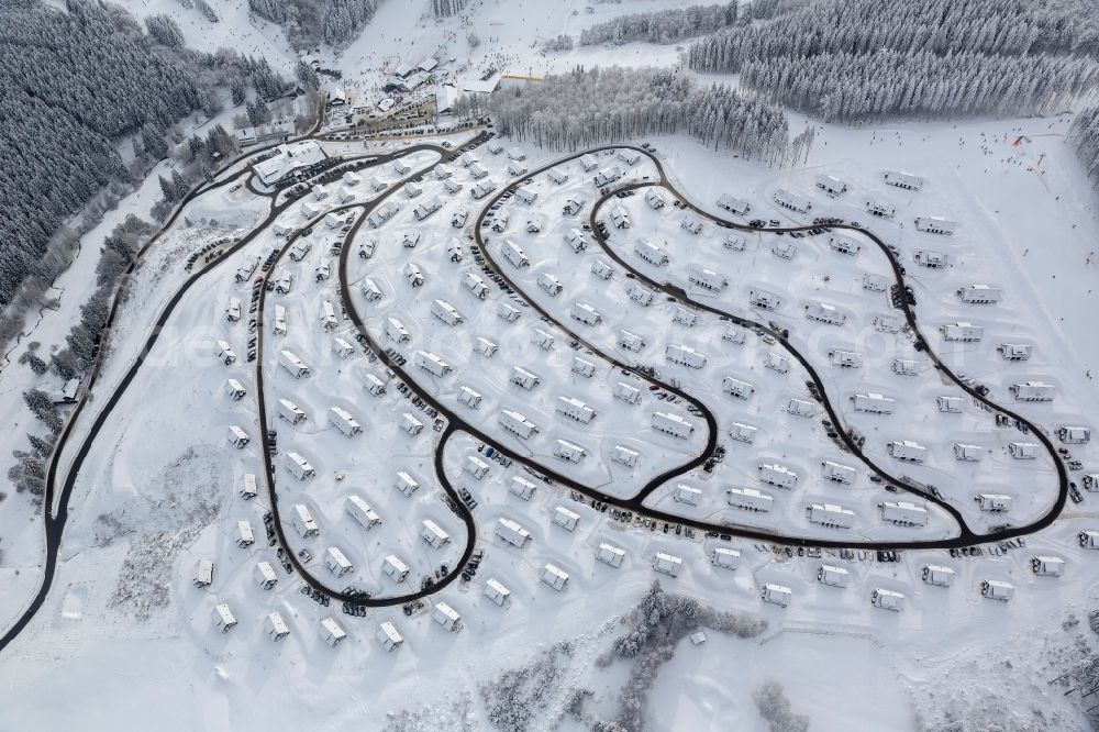 Aerial photograph Winterberg - View at the Landal Holiday park at the Winertberger Büre in Winterberg in the federal state North Rhine-Westphalia