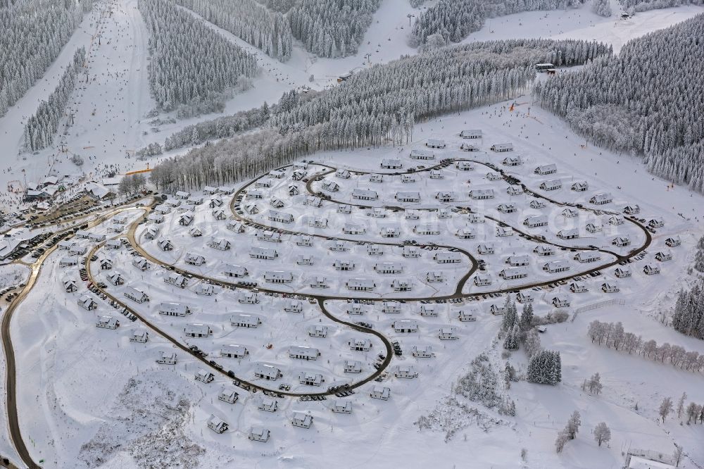 Winterberg from above - View at the Landal Holiday park at the Winertberger Büre in Winterberg in the federal state North Rhine-Westphalia