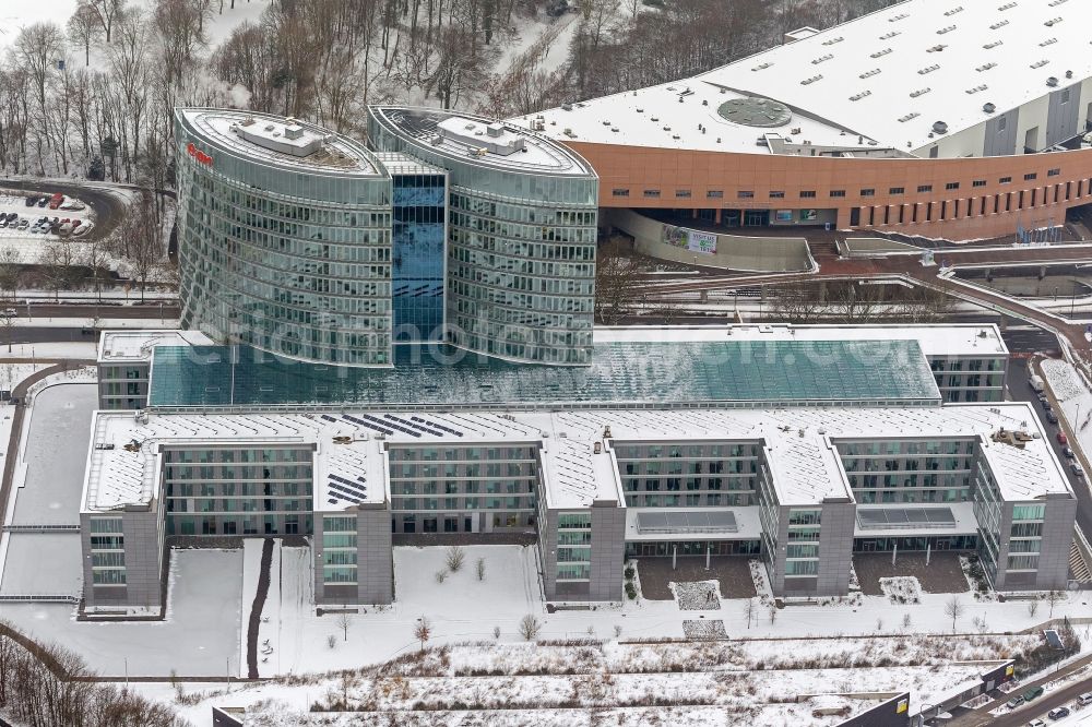 Essen OT Ruettenscheid from the bird's eye view: Building the EON Ruhrgas Headquarters Essen