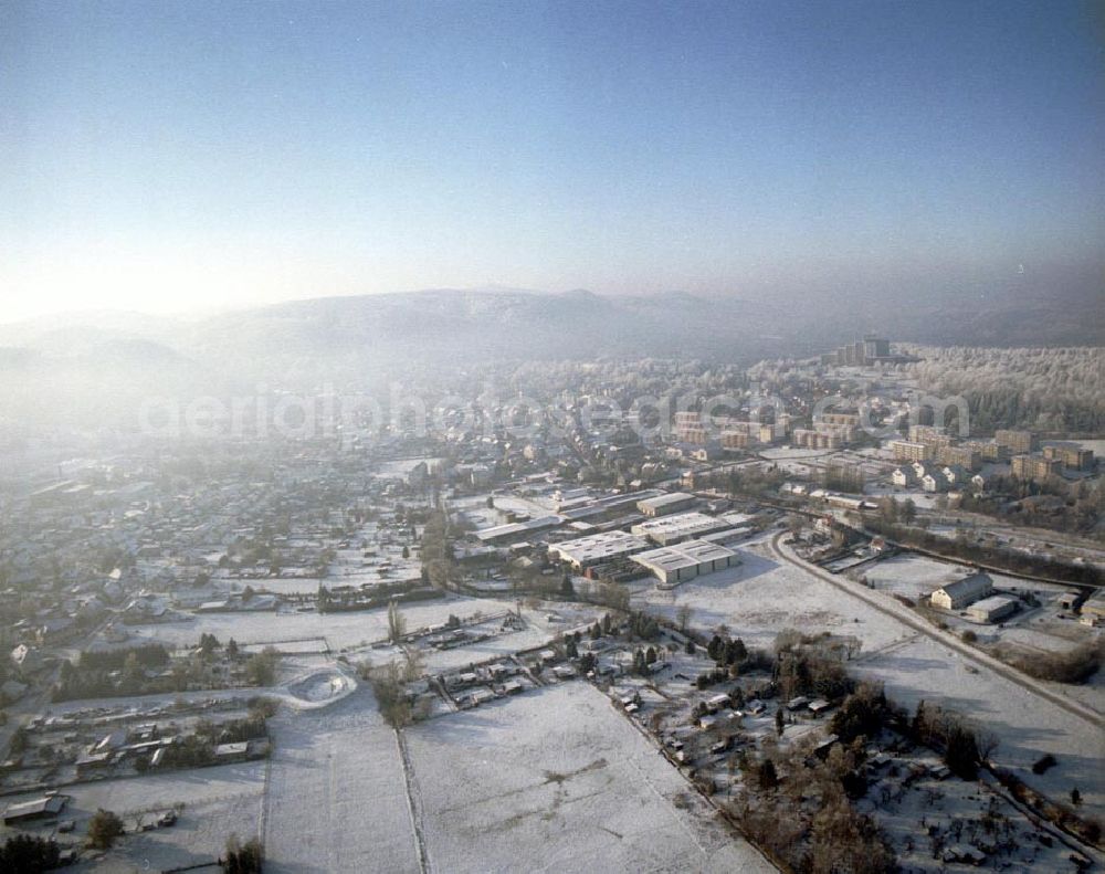 Aerial image Friedrichroda inThüringen - Winterlandschaft in Friedrichroda - Thüringen 10.12.02