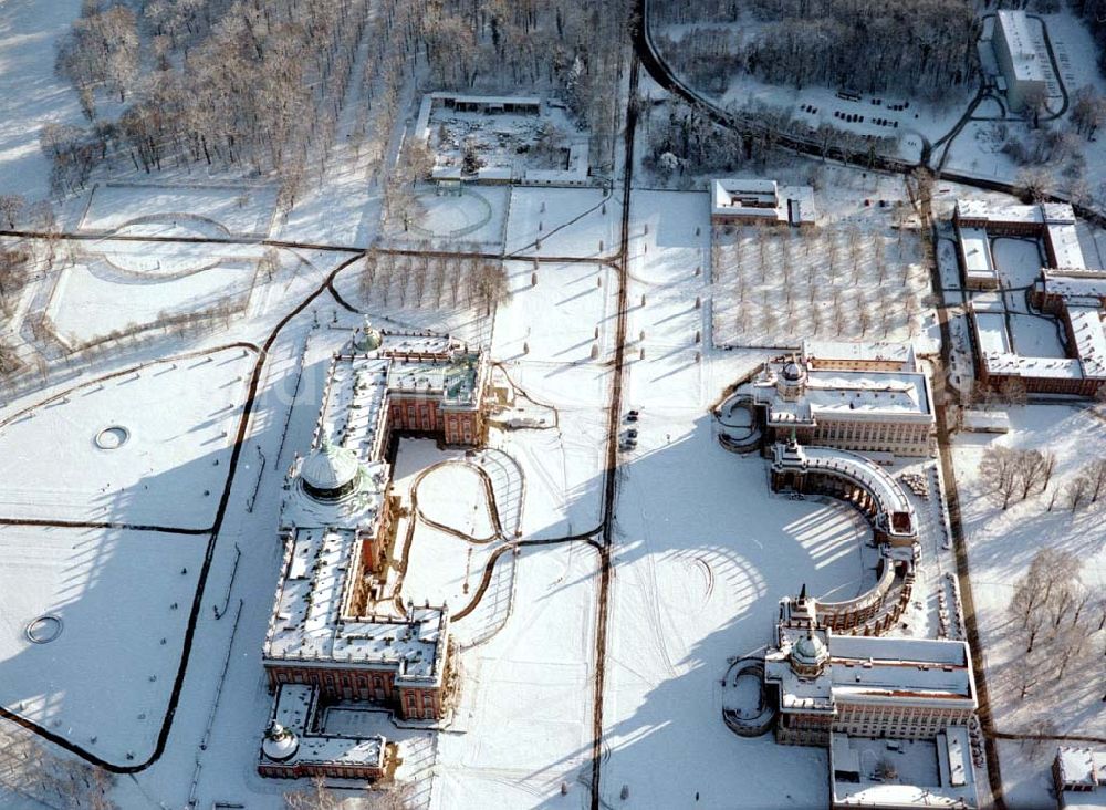 Potsdam from above - Winterlandschaft am Neuen Palais