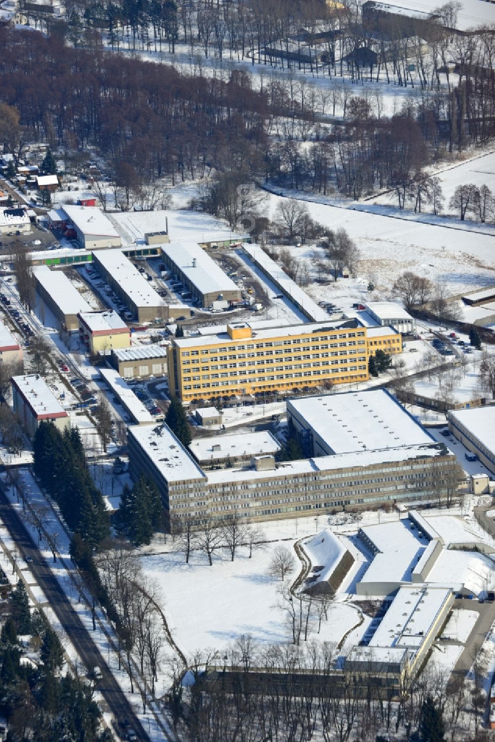 Hoppegarten from above - View of headquarters of the country office for construction and traffic - LBV in Hoppegarten in Brandenburg