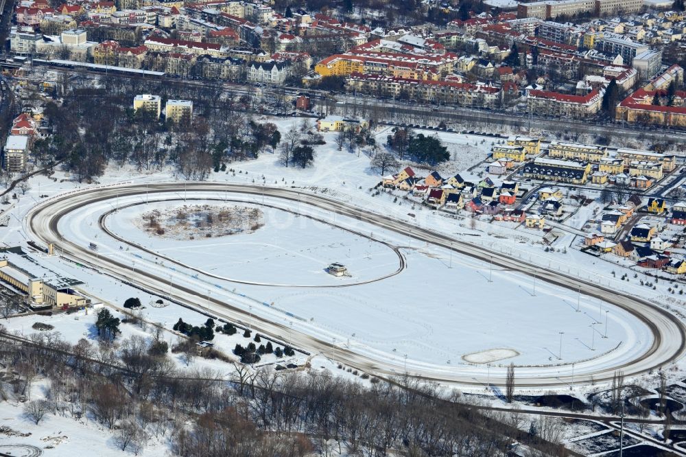 Berlin Karlshorst from above - View of horse sports park Berlin Karlshorst