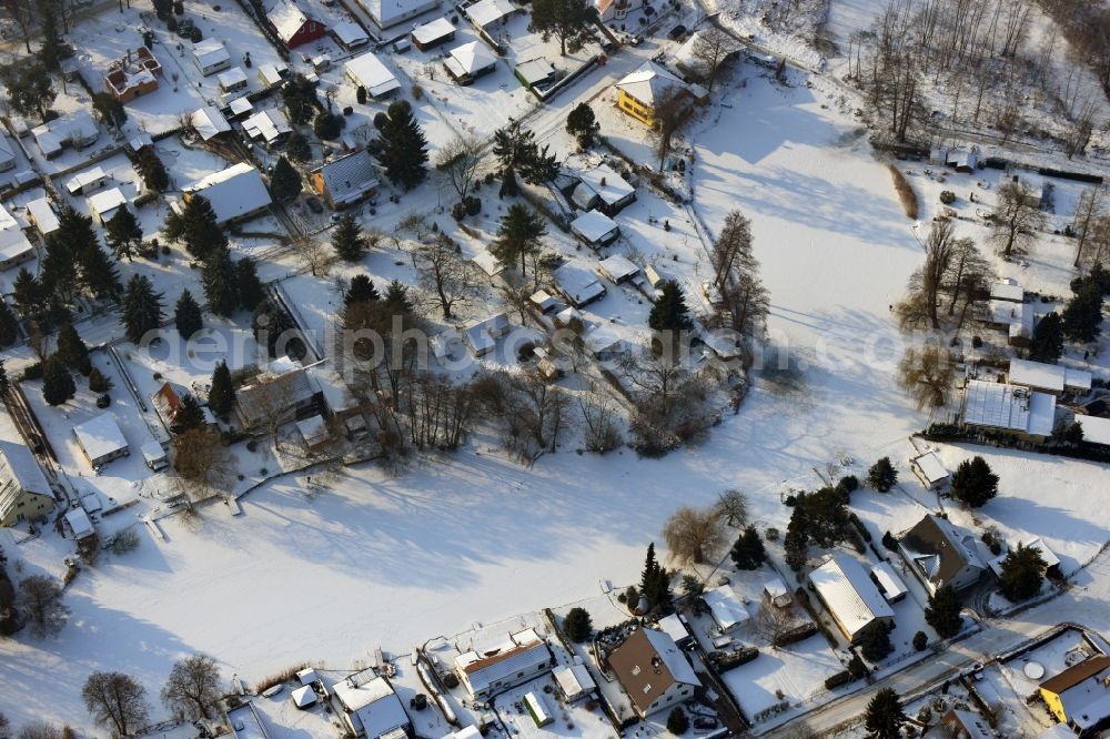 Aerial image Fredersdorf OT Vogelsdorf - Single-family and small residential village in Fredersdorf OT Vogelsdorf in Brandenburg