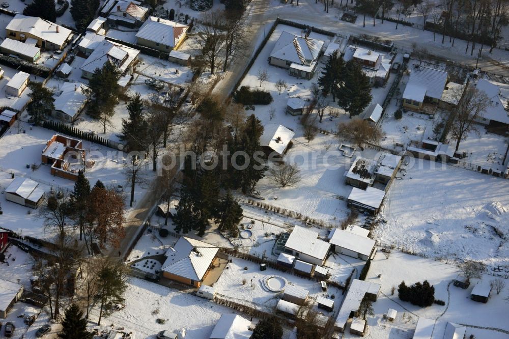 Aerial photograph Fredersdorf OT Vogelsdorf - Single-family and small residential village in Fredersdorf OT Vogelsdorf in Brandenburg