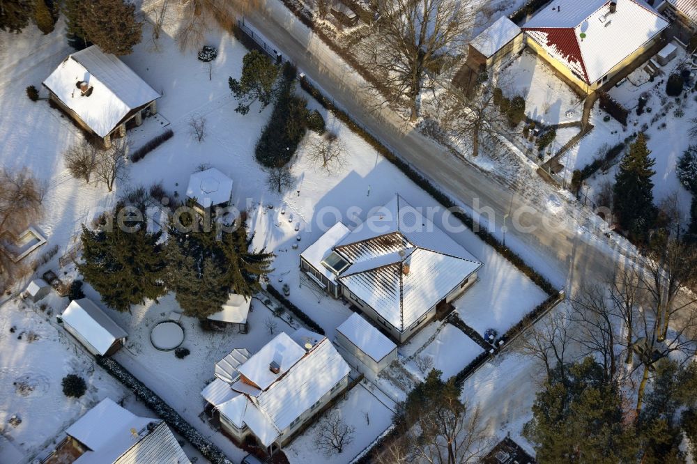 Fredersdorf OT Vogelsdorf from the bird's eye view: Single-family and small residential village in Fredersdorf OT Vogelsdorf in Brandenburg