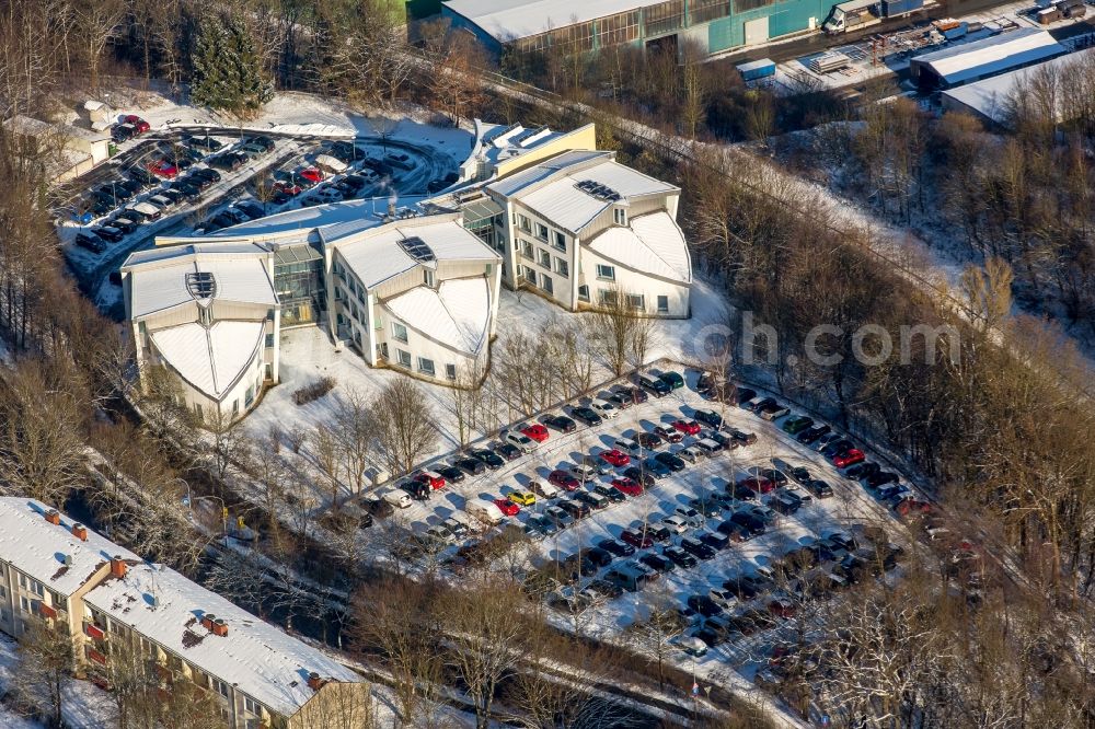 Hamm from the bird's eye view: Campus University- area Artur-Woll-Haus (AE) of Universitaet Siegen in Hamm in the state North Rhine-Westphalia