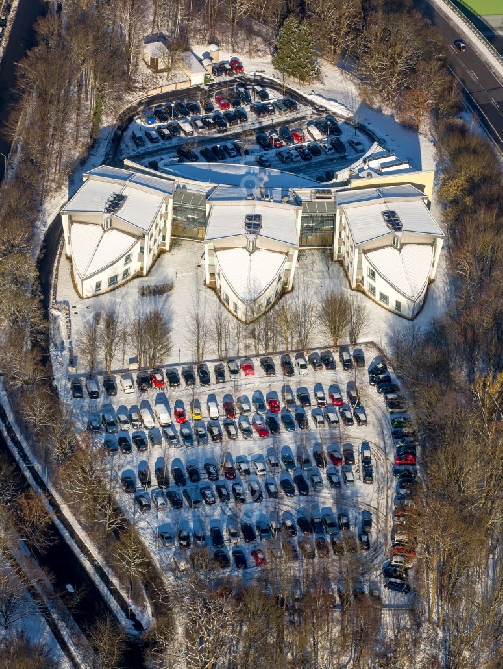 Aerial photograph Hamm - Campus University- area Artur-Woll-Haus (AE) of Universitaet Siegen in Hamm in the state North Rhine-Westphalia