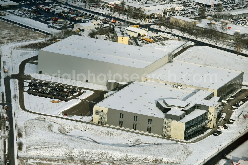 Hoppegarten from above - View of the new construction of the Europazentrale Clinton in Hoppegarten in the state of Brandenburg