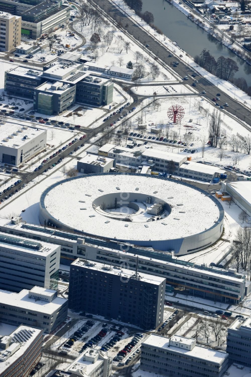 Berlin from the bird's eye view: View the electron storage ring BESSY in Berlin - Adlershof