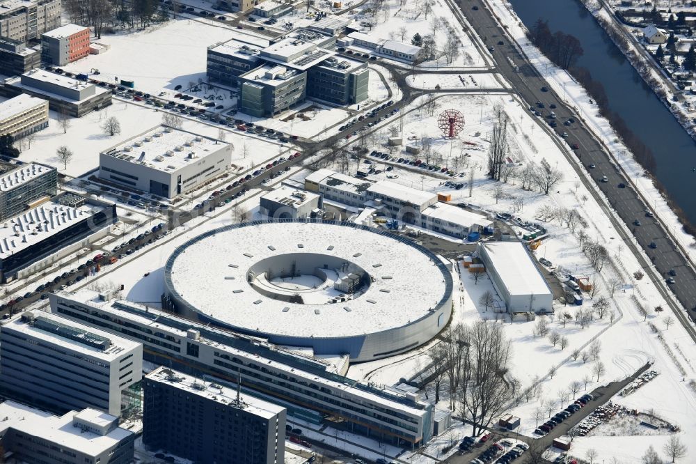 Aerial image Berlin - View the electron storage ring BESSY in Berlin - Adlershof