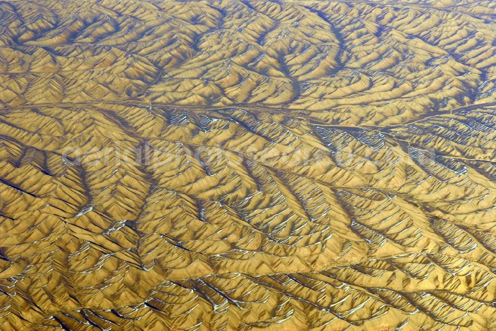 Aerial photograph Kandahar - Wintry snowy rock and mountain landscape Hindu Kush in Kandahar in Afghanistan