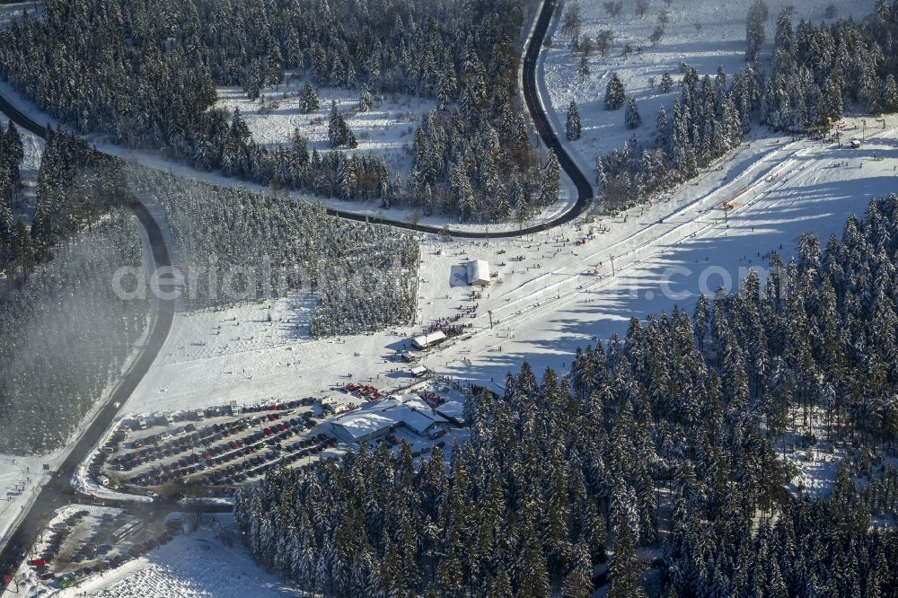 Winterberg from the bird's eye view: Ski lifts of the ski area of Winterberg in the district Hochsauerlandkreis HSK in the state North Rhine-Westphalia