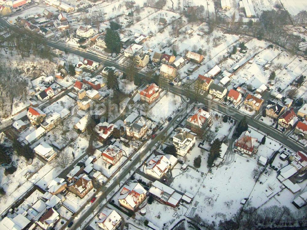 Aerial image Falkenberg / Mark / Brandenburg - 24.01.2006 Falkenberg / Brandenburg Blick auf die winterlich verschneite Kleinstadt Falkenberg/Mark.