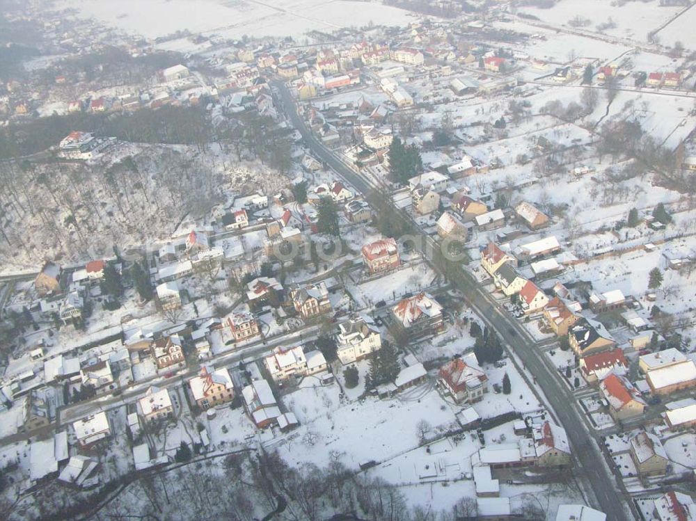 Aerial photograph Falkenberg / Mark / Brandenburg - 24.01.2006 Falkenberg / Brandenburg Blick auf die winterlich verschneite Kleinstadt Falkenberg/Mark.