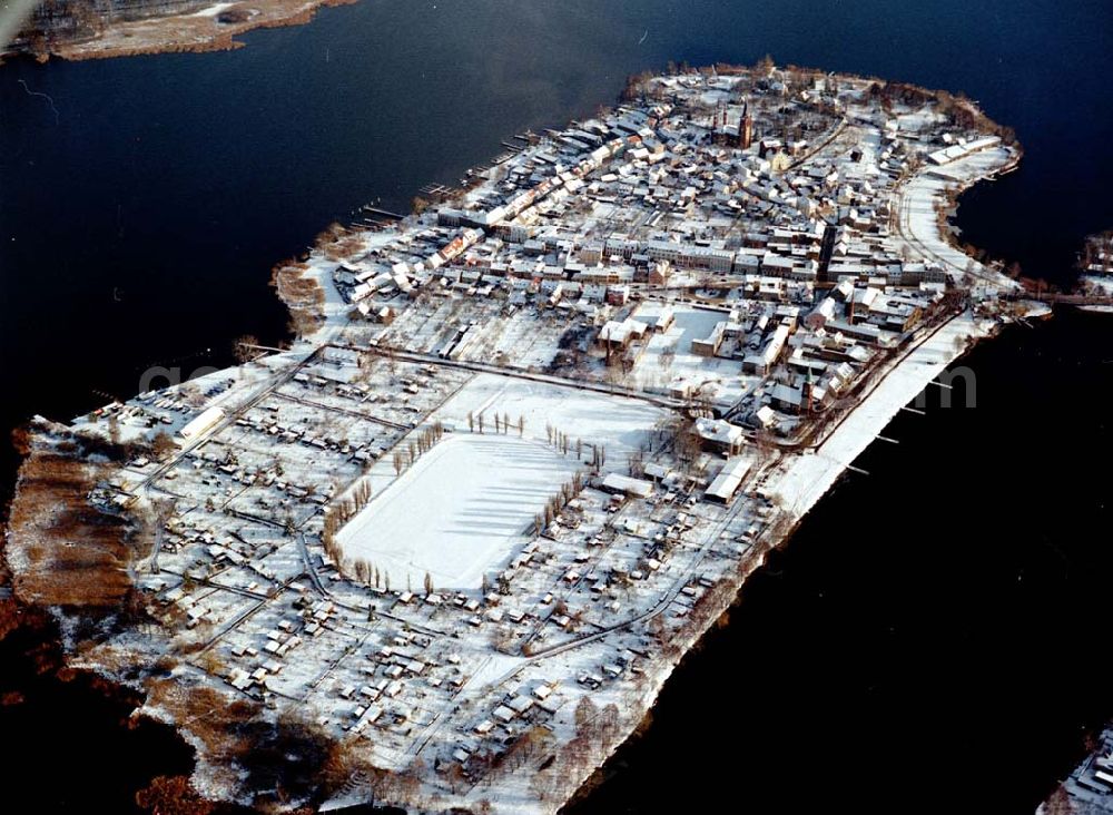 Aerial photograph Werder / Havel - Winterstimmung in Werder / Havel.