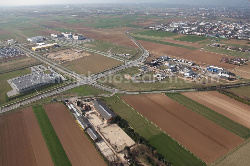 Mainz from above - Business Park Mainz - Rhine / Main in Mainz in Rhineland-Palatinate