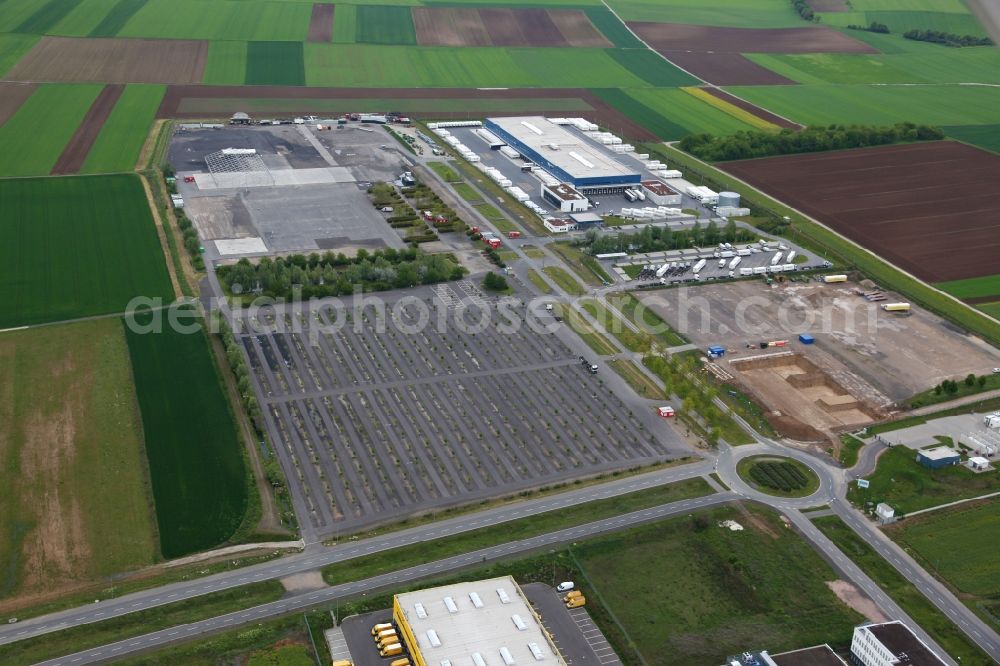 Aerial photograph Mainz - Business Park Mainz - Rhine / Main in Mainz in Rhineland-Palatinate