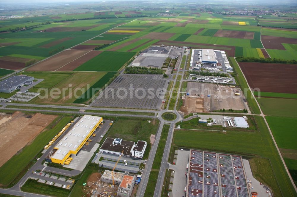 Mainz from above - Business Park Mainz - Rhine / Main in Mainz in Rhineland-Palatinate