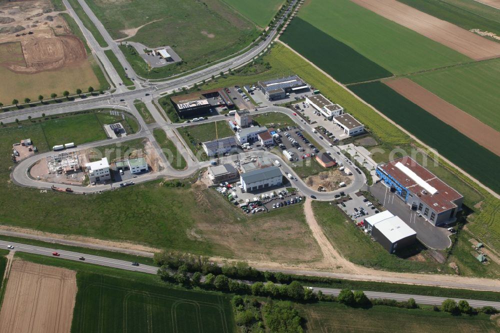 Mainz from the bird's eye view: Business Park Rhein-Main in the district of Hechtsheim in Mainz in the federal state of Rhineland-Palatinate, Germany