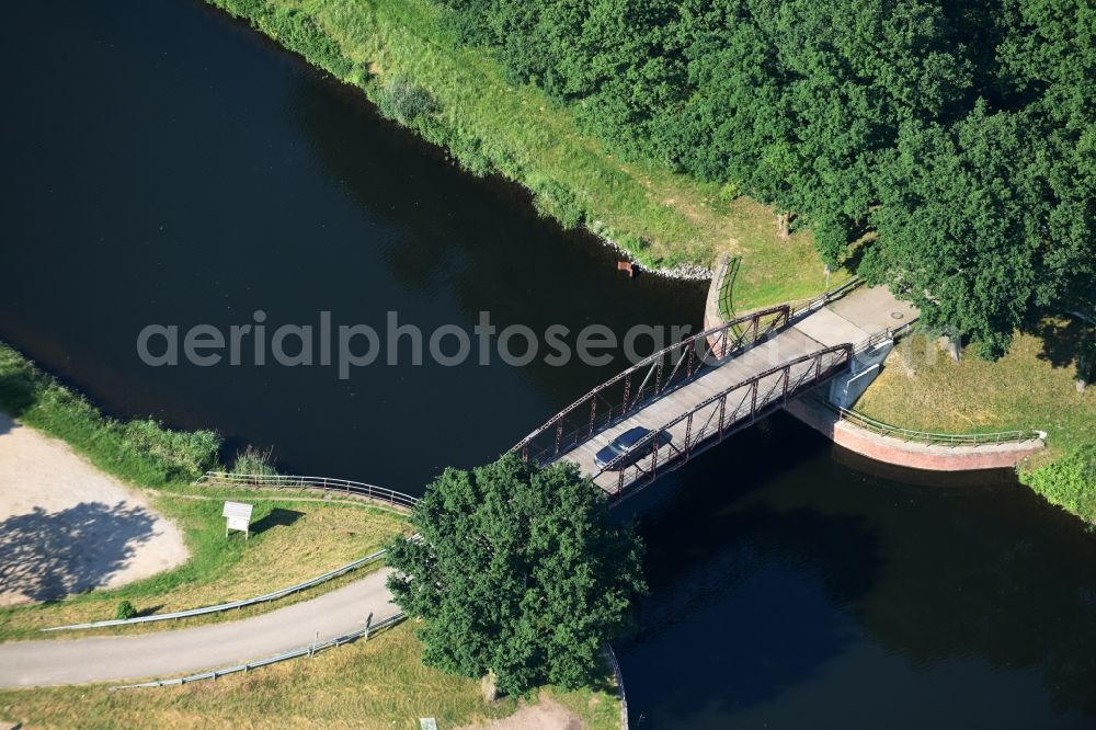 Aerial image Buchhorst - Agricultural road bridge Lanze-Buchhorst over the Elbe-Luebeck-Canal in Buchhorst in the state Schleswig-Holstein