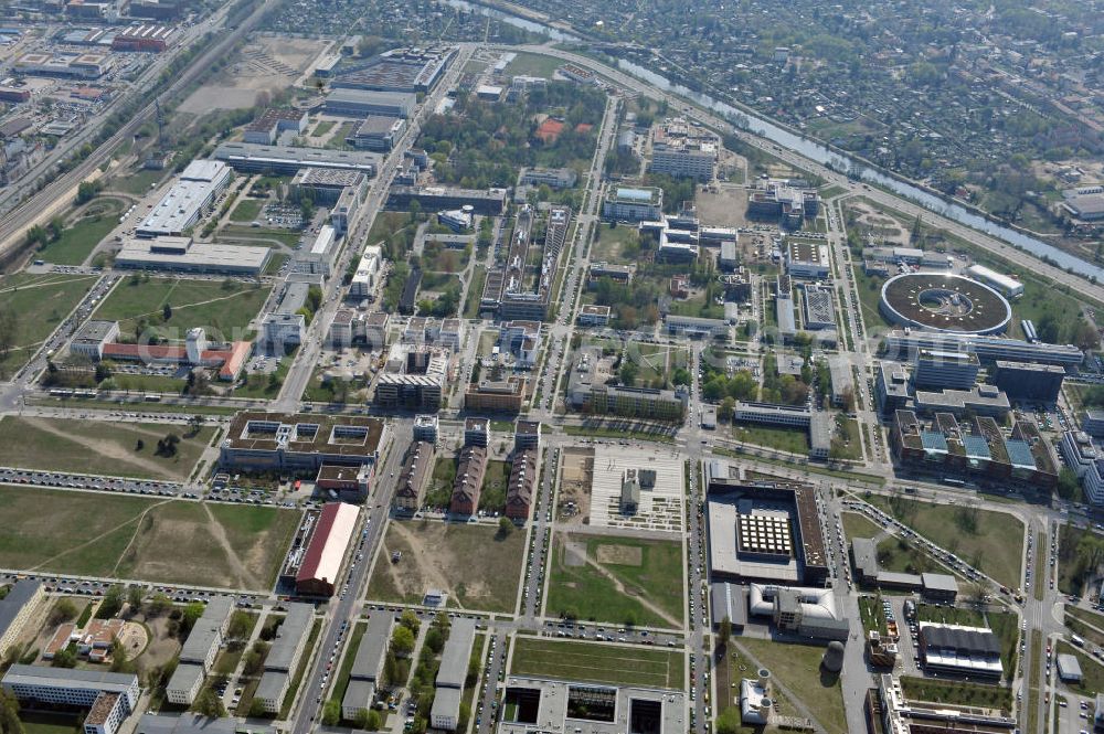 Aerial image Berlin - Wissenschafts- und Wirtschaftsstandort Adlershof WISTA. Science and business location Adlershof.