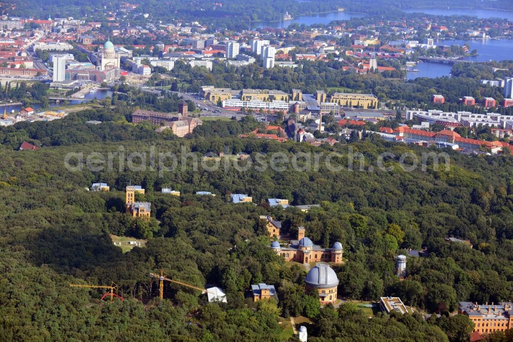 Aerial photograph Potsdam - View of the science park Albert Einstein on the Telegrafenberg in Potsdam in the federal state of Brandenburg