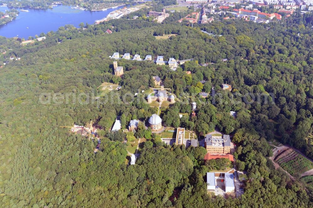 Potsdam from above - View of the science park Albert Einstein on the Telegrafenberg in Potsdam in the federal state of Brandenburg