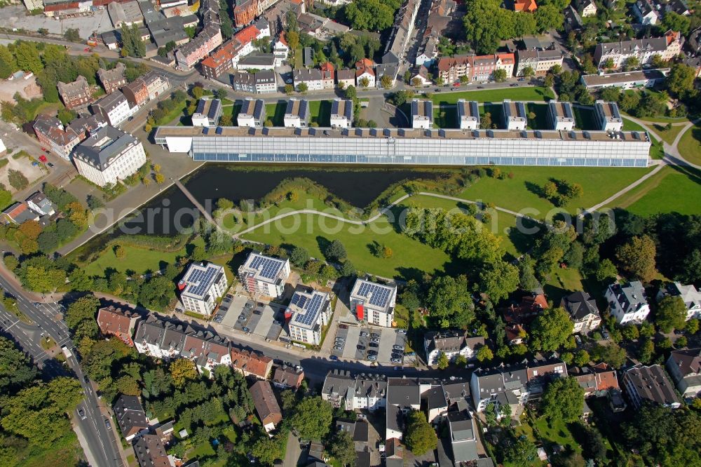 Gelsenkirchen from the bird's eye view: View of the Wissenschaftspark in Gelsenkirchen in the state North Rhine-Westphalia