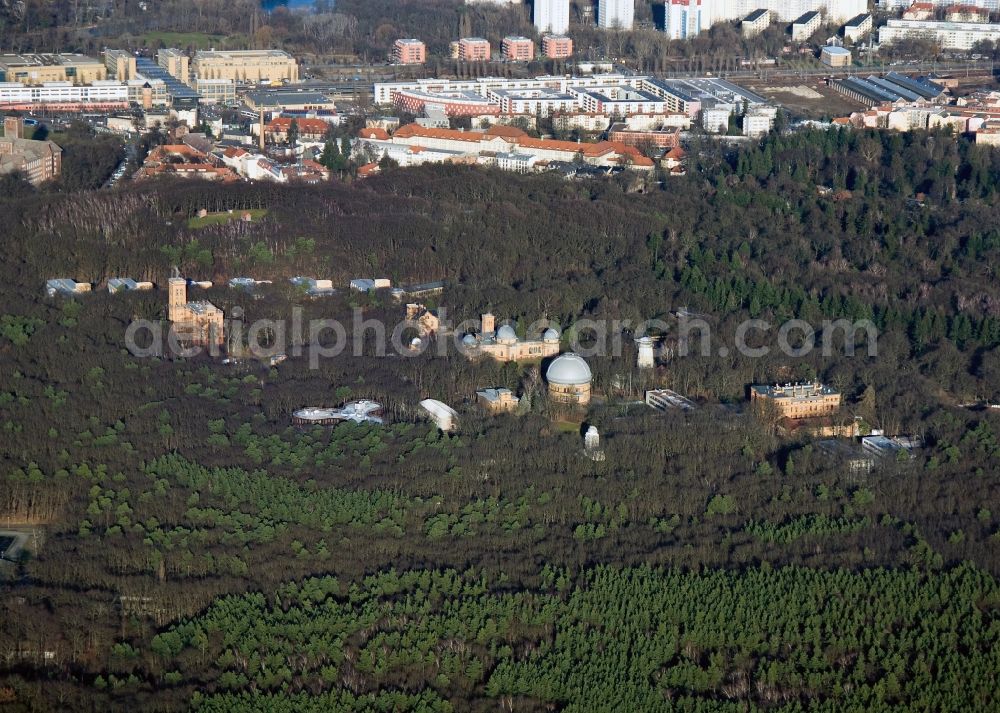 Aerial photograph Potsdam - View of the science park Albert Einstein on the Telegrafenberg in Potsdam in the federal state of Brandenburg