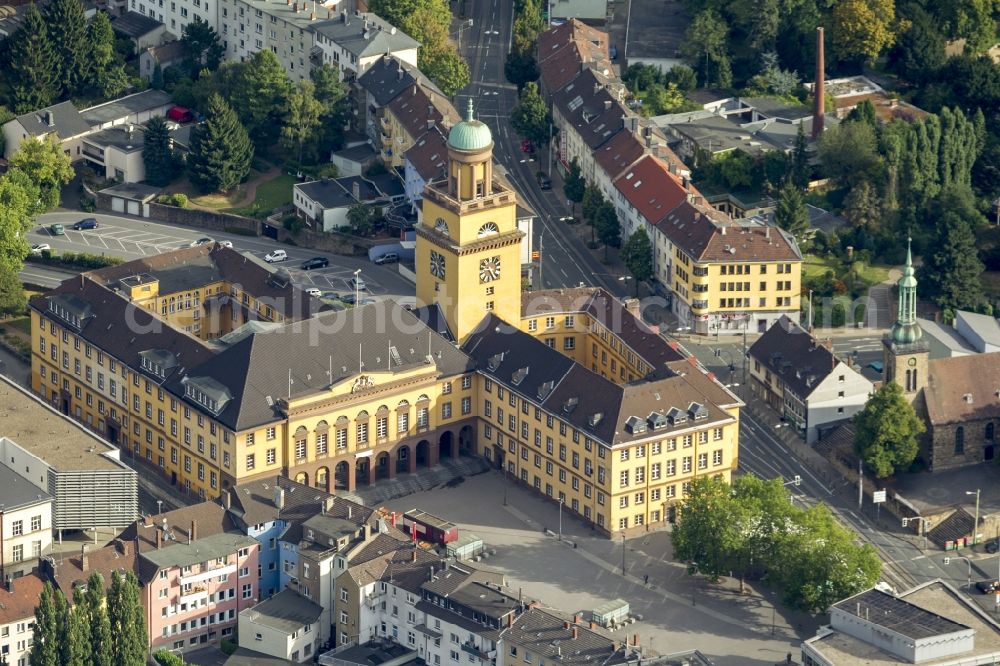 Witten from the bird's eye view: View at the Witten town hall in the district Mitte in Witten in the federal state North Rhine-Westphalia