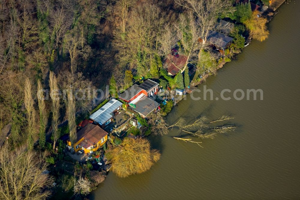 Aerial photograph Emmerich am Rhein - Weekend plots on the lake depth Wild in Emmerich am Rhein in North Rhine-Westphalia