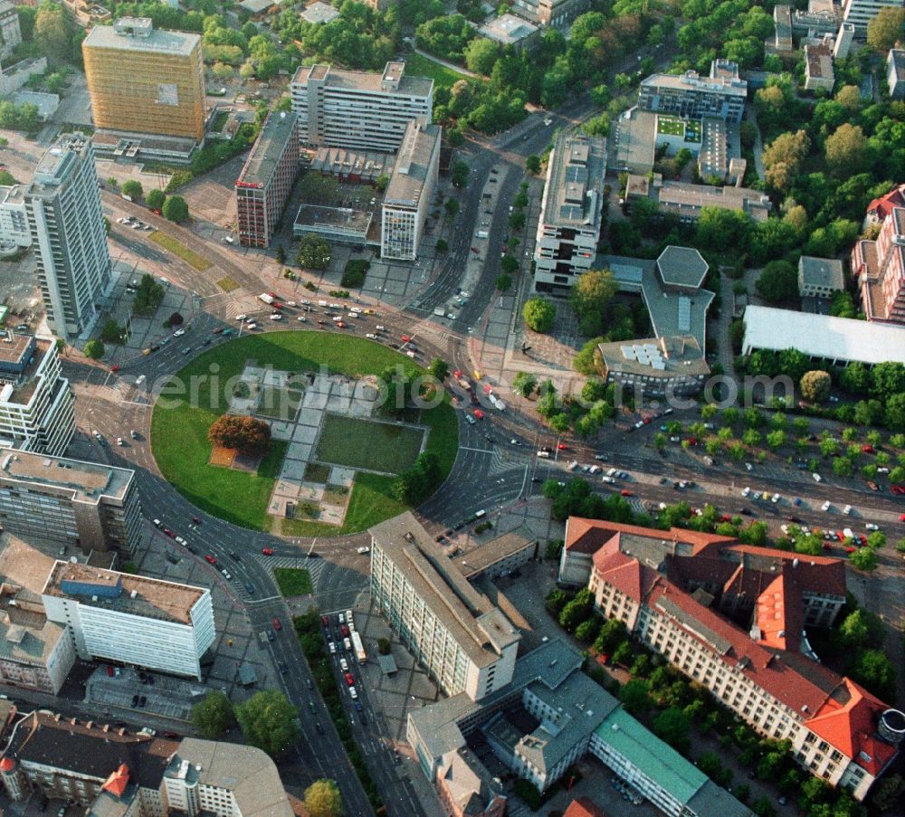 Berlin from above - Residential and commercial area at the Ernst-Reuter-Platz in Berlin Charlottenburg