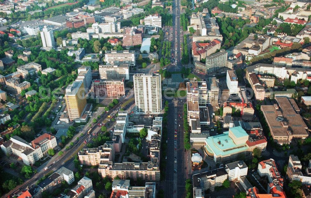 Aerial photograph Berlin - Residential and commercial area at the Ernst-Reuter-Platz in Berlin Charlottenburg