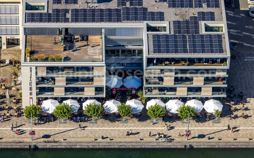 Aerial image Dortmund - Residential and commercial building along of Hafenpromendade in Dortmund in the state North Rhine-Westphalia, Germany