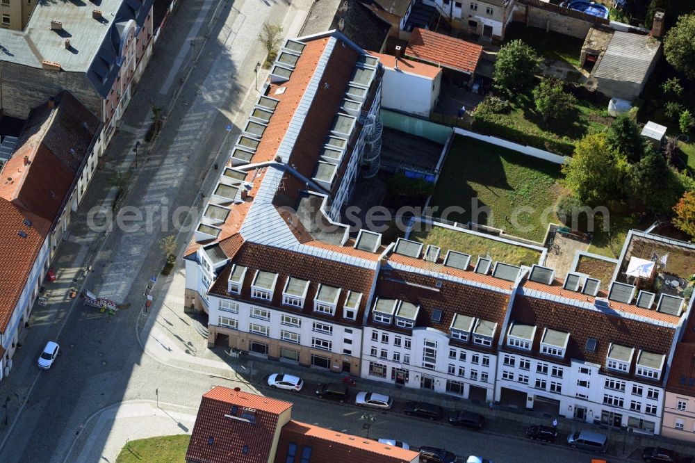 Aerial image Strausberg - Residential and commercial new construction house at Breite Strasse in Strausberg in Brandenburg