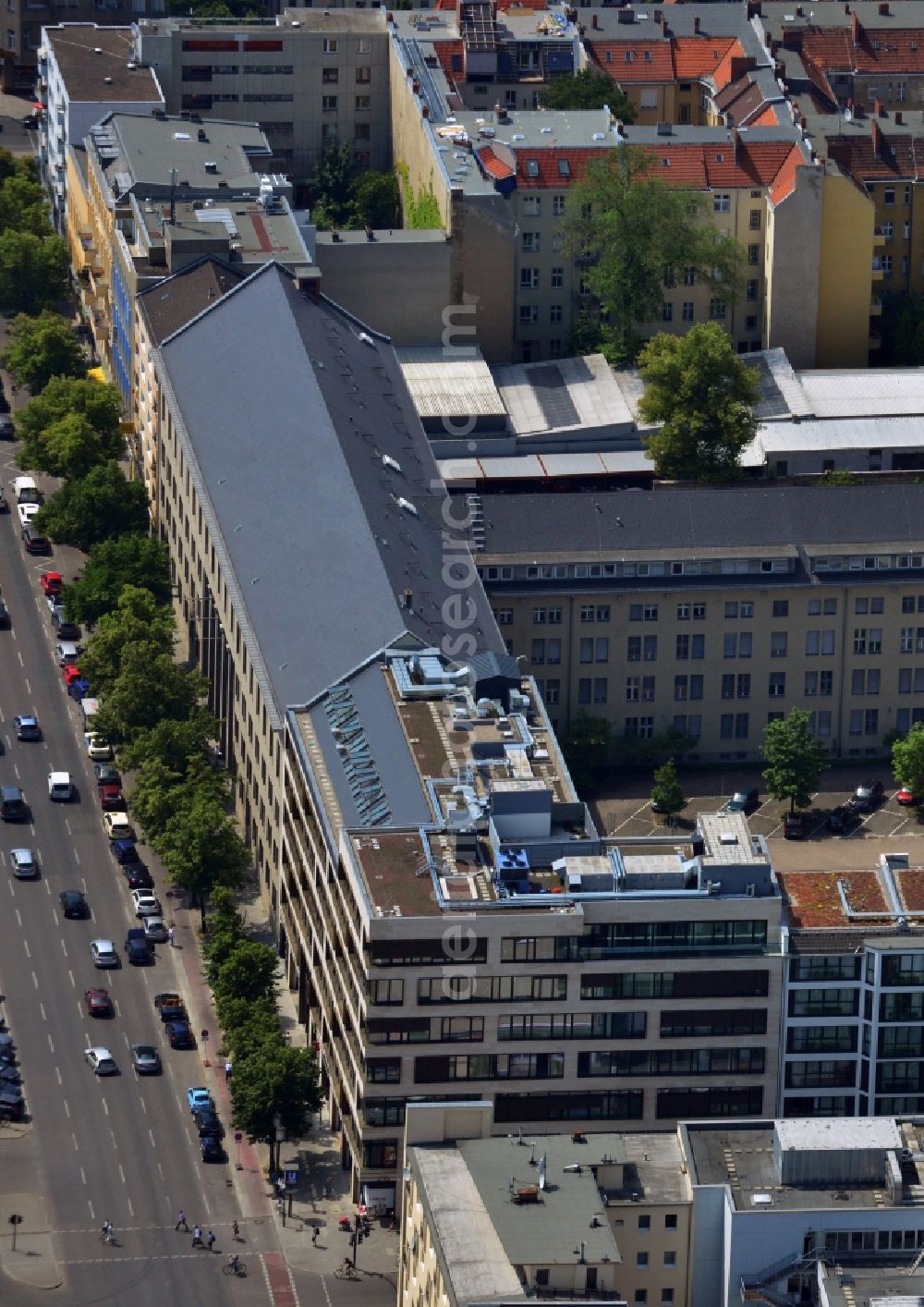 Berlin from above - Residential and commercial building-construction-building Bismarck - Carree at the Bismarck Street in Berlin Charlottenburg