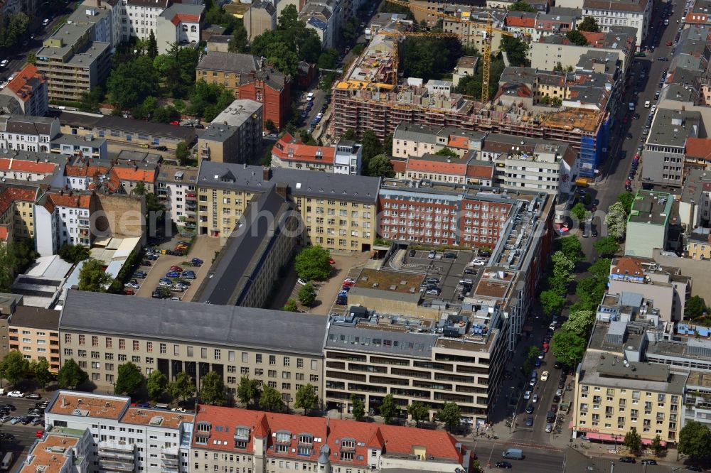 Berlin from the bird's eye view: Residential and commercial building-construction-building Bismarck - Carree at the Bismarck Street in Berlin Charlottenburg