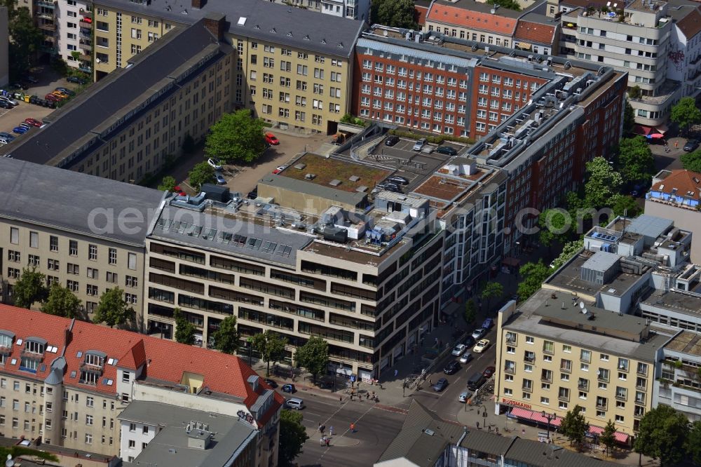 Aerial image Berlin - Residential and commercial building-construction-building Bismarck - Carree at the Bismarck Street in Berlin Charlottenburg