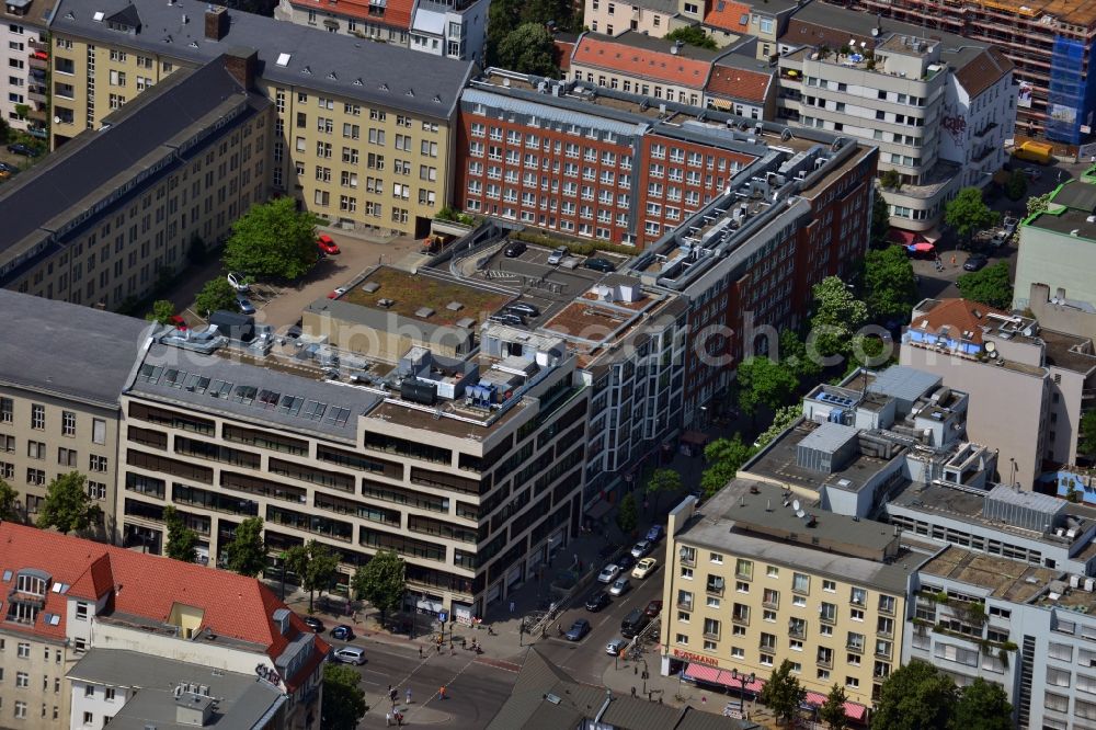 Aerial photograph Berlin - Residential and commercial building-construction-building Bismarck - Carree at the Bismarck Street in Berlin Charlottenburg