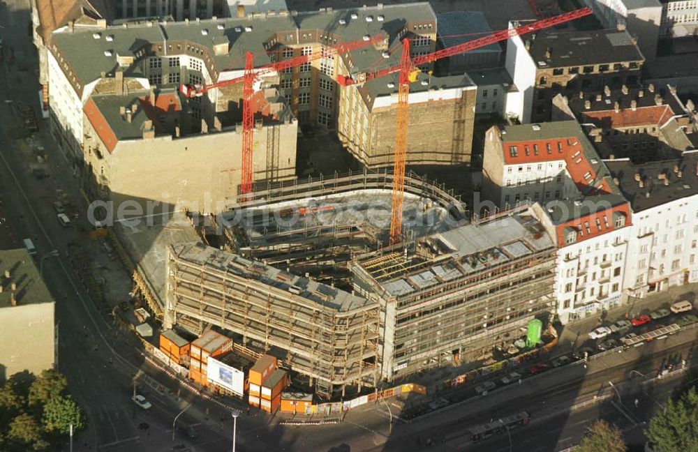 Aerial image Berlin - 02.10.94 Wohn-und Geschäftshaus Schönhauserallee Ecke Torstr., Berlin Mitte