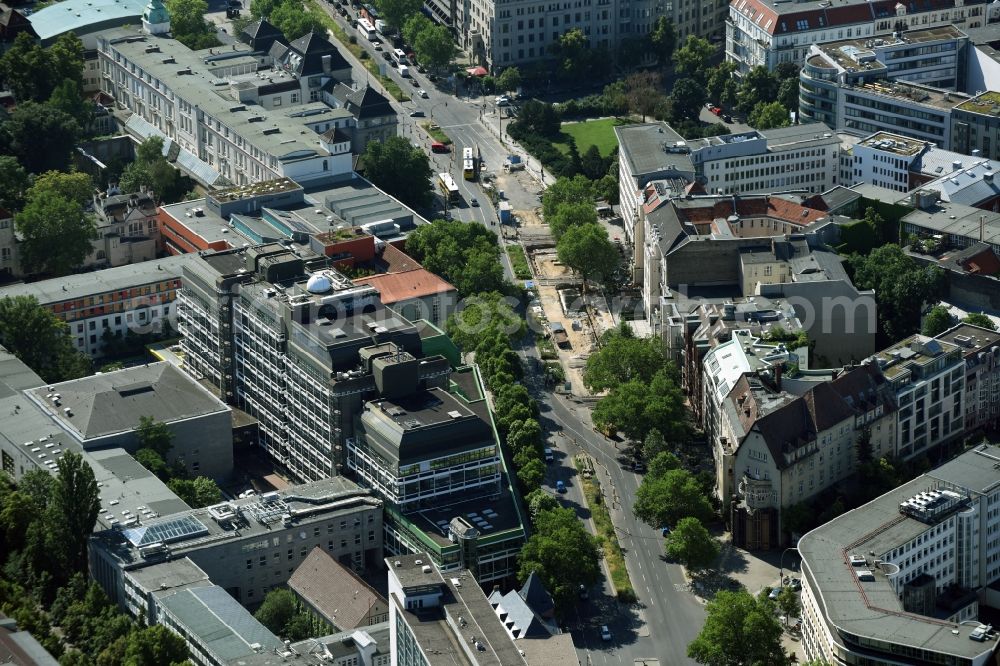 Aerial image Berlin - Residential and commercial building district along Hardenbergstrasse in Berlin