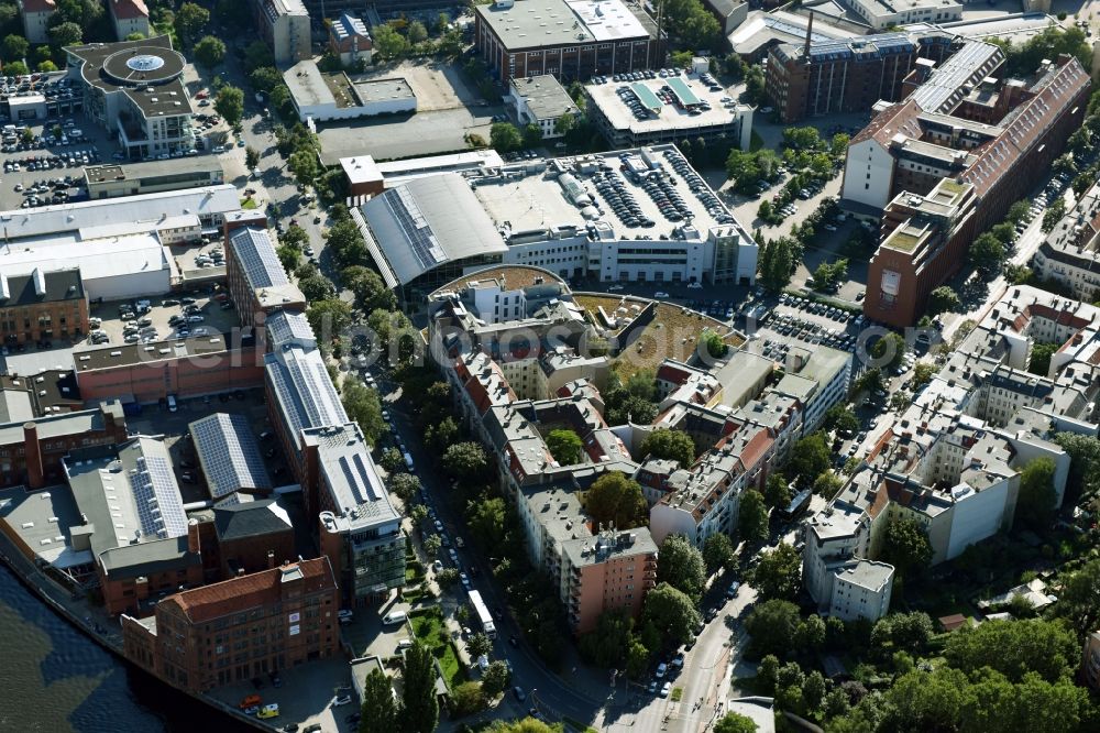 Berlin from above - Residential and commercial building district along of Helmholtzstrasse - Franklinstrasse in the district Charlottenburg-Wilmersdorf in Berlin, Germany