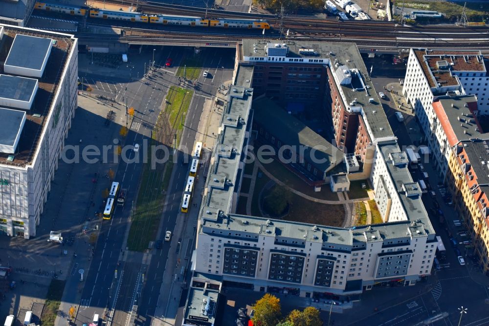 Aerial image Berlin - Dwelling house and business house between the Karl-Liebknecht- street and Rosa-Luxemburg-street in Berlin, Germany