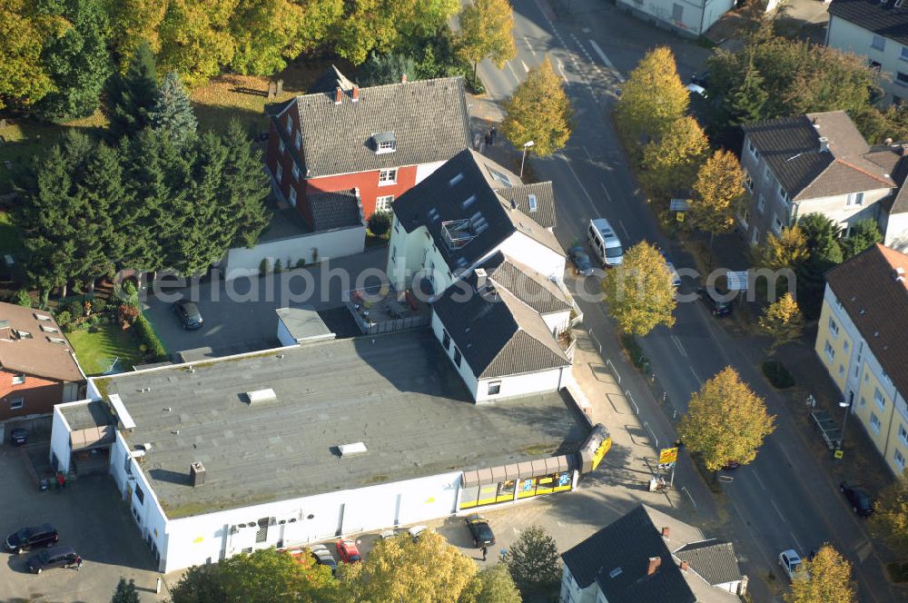 Aerial image Unna - Wohn- und Geschäftshauskomplex an der Massener Strasse 61 in 59423 Unna - ein Projekt der Unternehmensgruppe Markus Gerold an der Vaerstbrücke 1 in 59425 Unna.