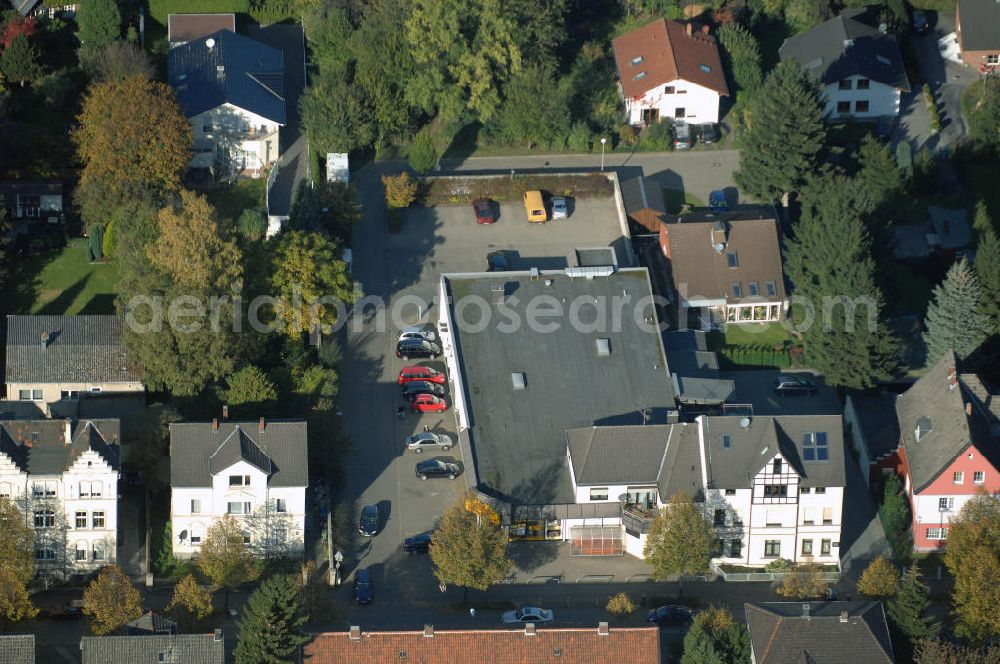 Aerial image Unna - Wohn- und Geschäftshauskomplex an der Massener Strasse 61 in 59423 Unna - ein Projekt der Unternehmensgruppe Markus Gerold an der Vaerstbrücke 1 in 59425 Unna.