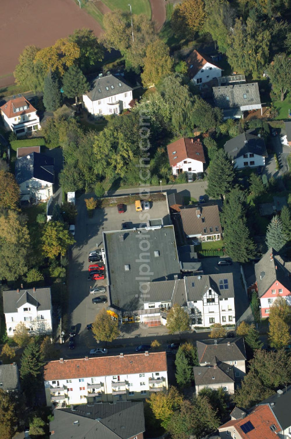 Aerial photograph Unna - Wohn- und Geschäftshauskomplex an der Massener Strasse 61 in 59423 Unna - ein Projekt der Unternehmensgruppe Markus Gerold an der Vaerstbrücke 1 in 59425 Unna.