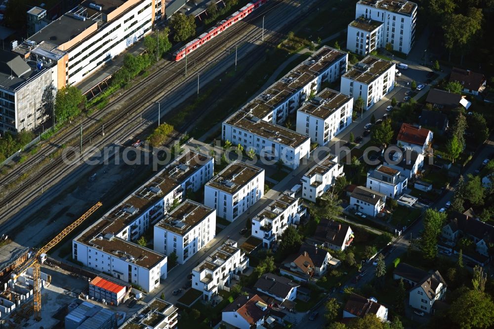 Aerial image München - Residential and commercial building Brennerpark3 on Distlhofweg in the district Sendling-Westpark in Munich in the state Bavaria, Germany